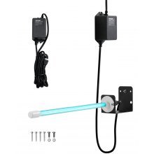 Oczyszczacz powietrza VEVOR HVAC, 18 W, 254 nm UV, cewka czyszcząca UVC z magnesem w kanale do kanałów klimatyzacyjnych (klimatyzatorów), myjka powietrza z 1 zapasową żarówką, lampy UV HVAC, oczyszczacz powietrza do klimatyzatorów