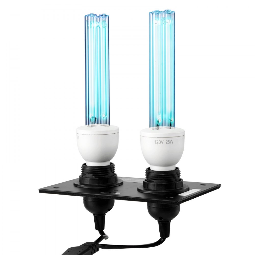 VEVOR HVAC Oczyszczacz powietrza do całego domu, lampa UVC 50 W 254 nm do kanałów klimatyzacyjnych, myjka powietrza z 2 zapasowymi żarówkami, lampy UV HVAC, oczyszczacz powietrza do klimatyzatorów