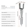 VEVOR U-Post Anchor 1 Pack 100 x 70 x 700 mm DIY Screw-in Post Anchors incl. 6 Tie Rods and Reinforcing Bar U-shaped Post Holder Ideal for Mailbox Posts and Fence Posts