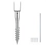 VEVOR U-Post Anchor 1 Pack 100 x 70 x 700 mm DIY Screw-in Post Anchors incl. 6 Tie Rods and Reinforcing Bar U-shaped Post Holder Ideal for Mailbox Posts and Fence Posts