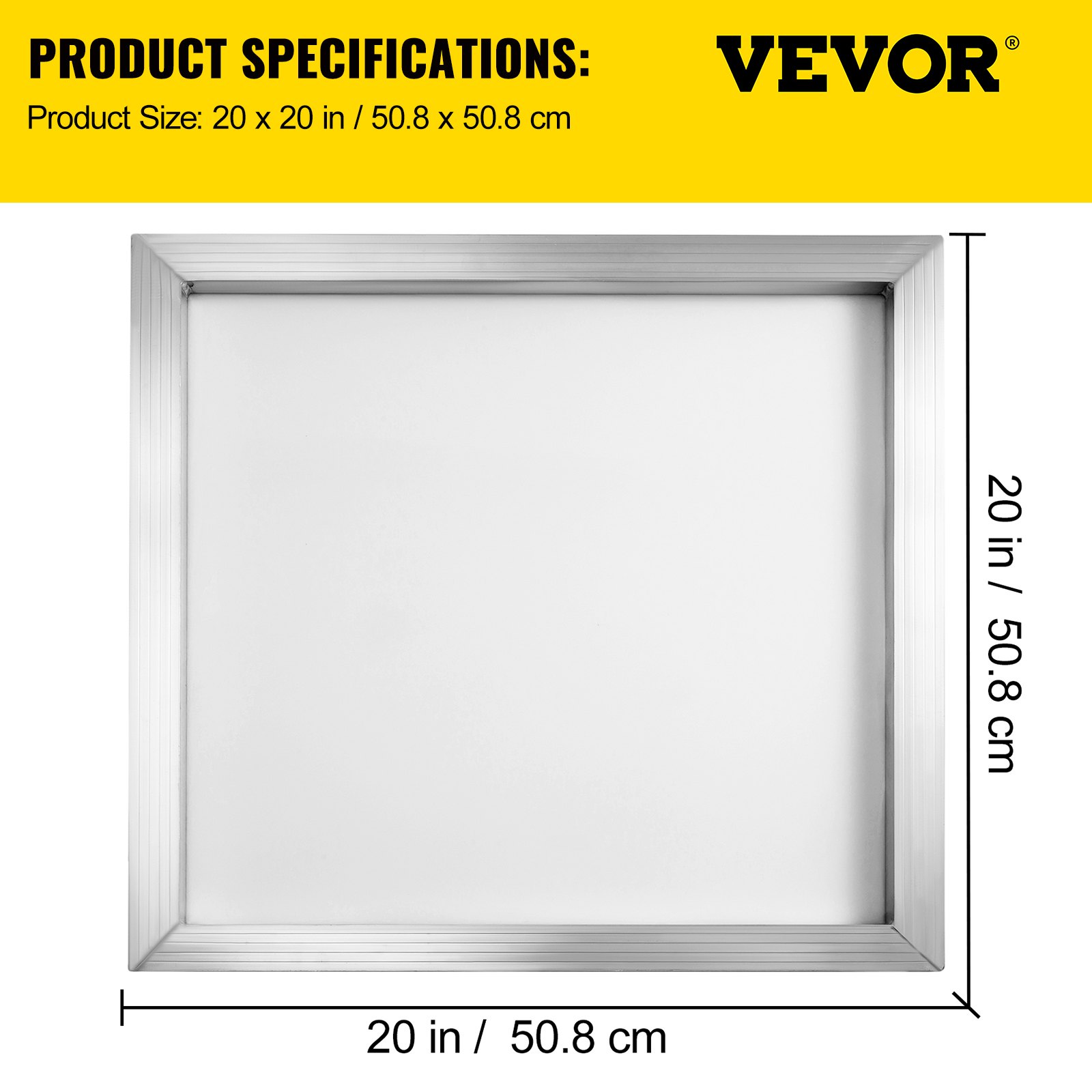 4 sztuki 20 "x 20" 110 mesh Aluminiowe ramki do sitodruku białe