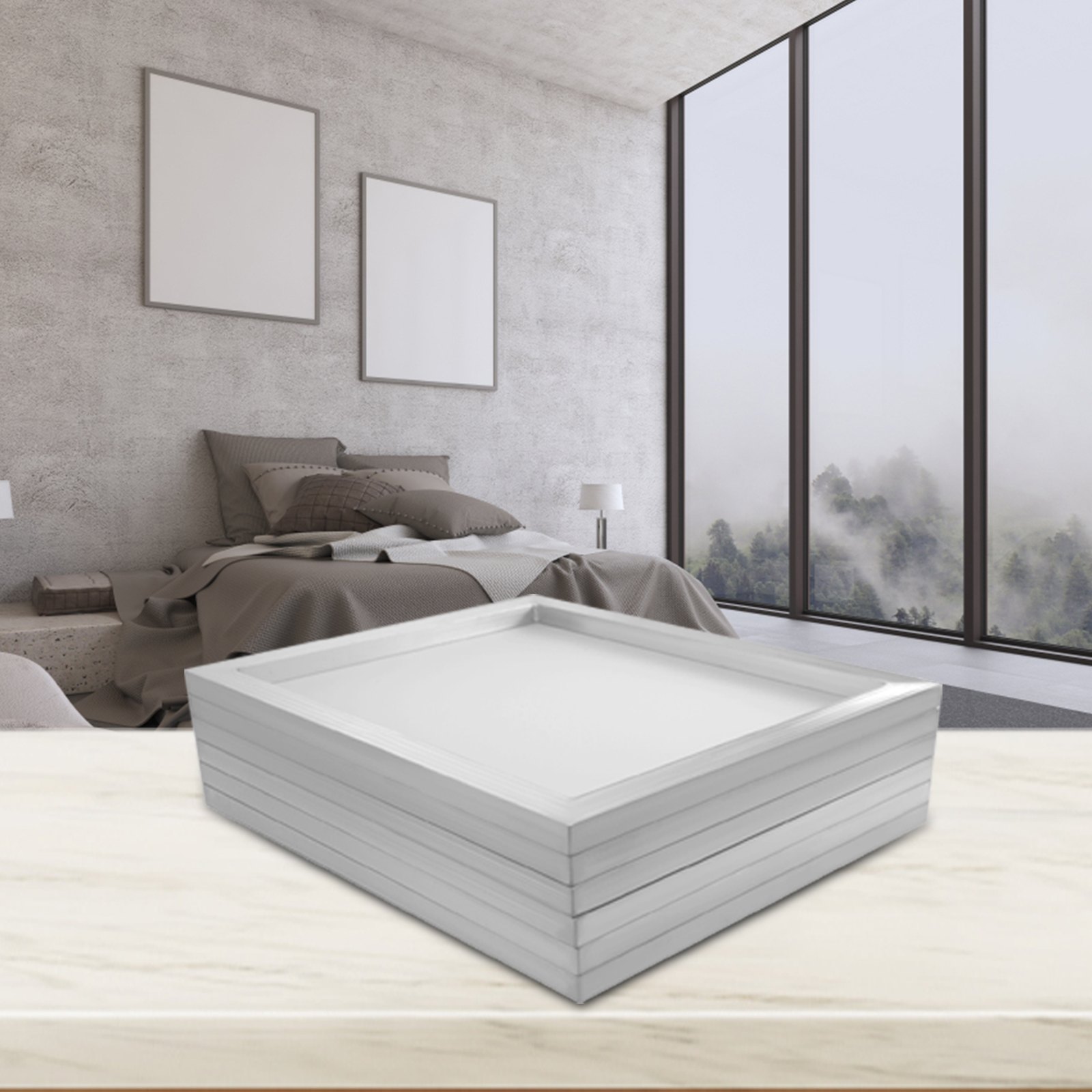 Ramki do sitodruku VEVOR 50cm x 60cm aluminium Zestaw 6 sztuk 43T biały antykorozyjny