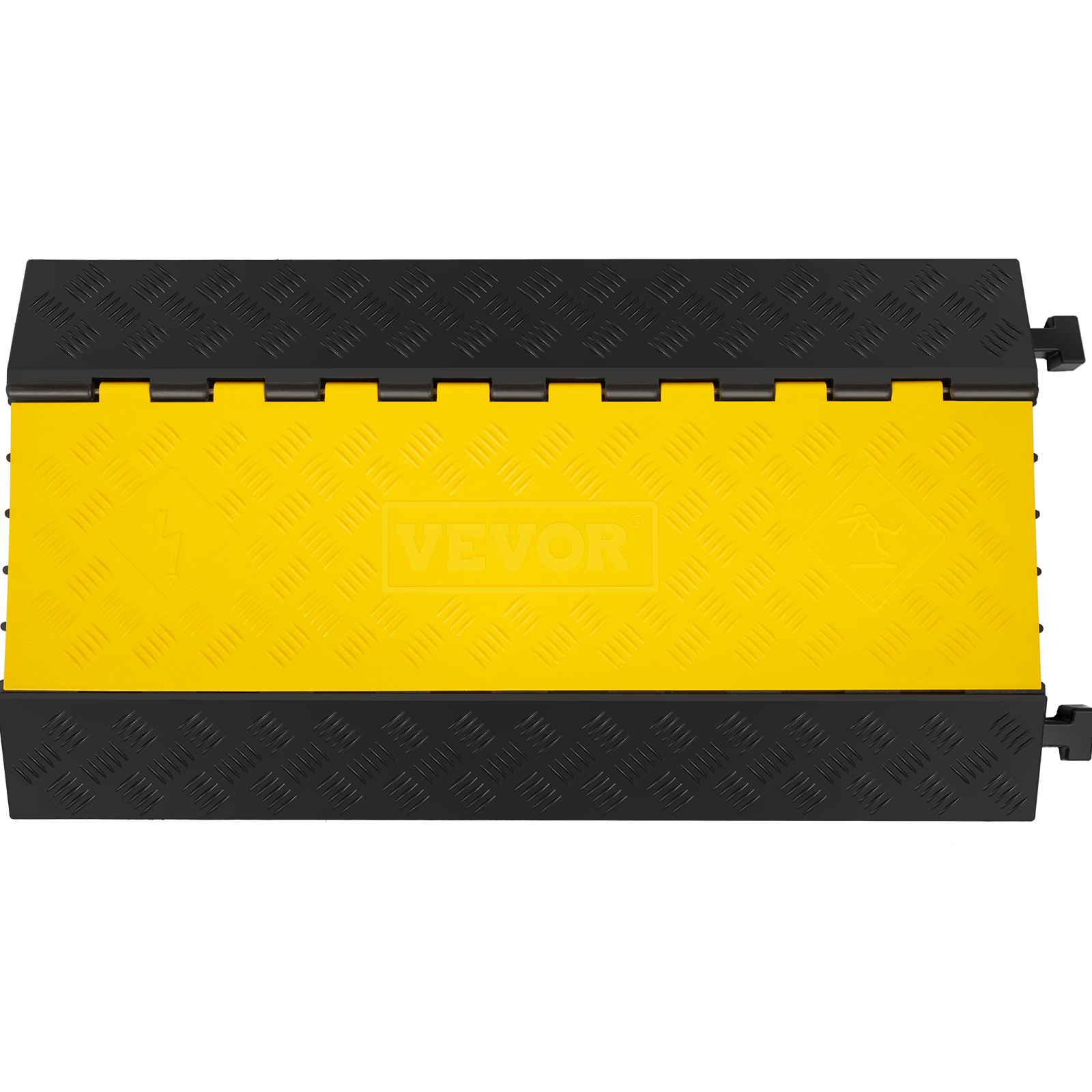 VEVOR Najazd Kablowy 5-Kanałowy Mostek Kablowy Wykonany z Pvc i Gumowych Osłon Gniazd 88,9x50,8x5 cm