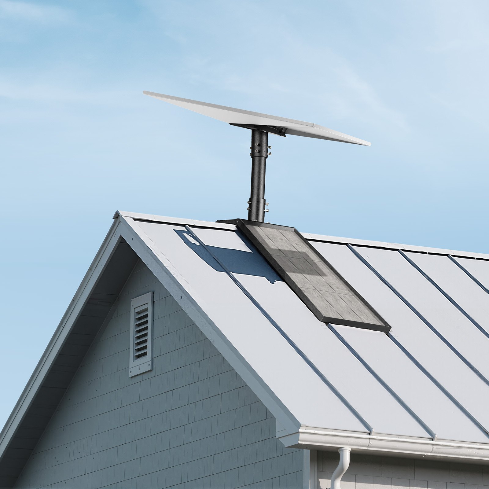 Uchwyt VEVOR Starlink Gen 3, 900x200x380 mm, regulowany uchwyt dachowy 45°-135°, z zestawem akcesoriów montażowych, wytrzymały adapter stalowy, rura łącząca 250 mm, kompatybilny z Gen 3 i V3, czarny