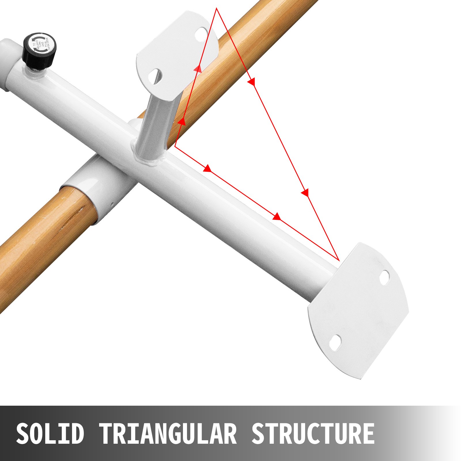 4M Barre Ballet Bar Ściana Stretch Drabinka Double Bar White Dance Training