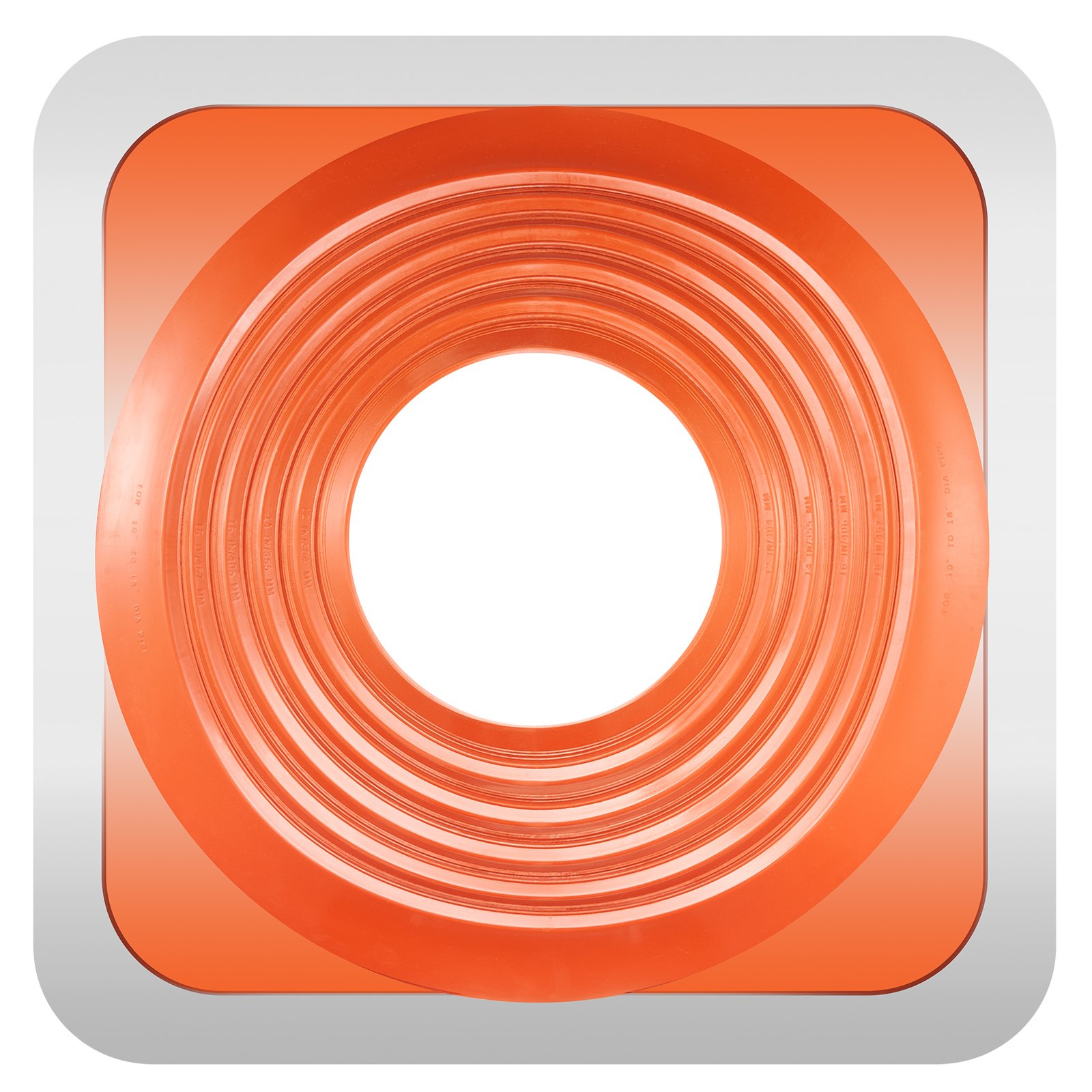 Tuleja uszczelniająca VEVOR, pasuje do rur o średnicy zewnętrznej od 254 do 457 mm, przejście dachowe, kołnierz uszczelniający dach od -74 do 225°C, podstawa metalowa, do kominów, pieców opalanych drewnem i zewnętrznych przewodów wentylacyjnych