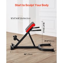 Ławka do rozciągania pleców VEVOR Roman Chair Hyperextension Multifunctional