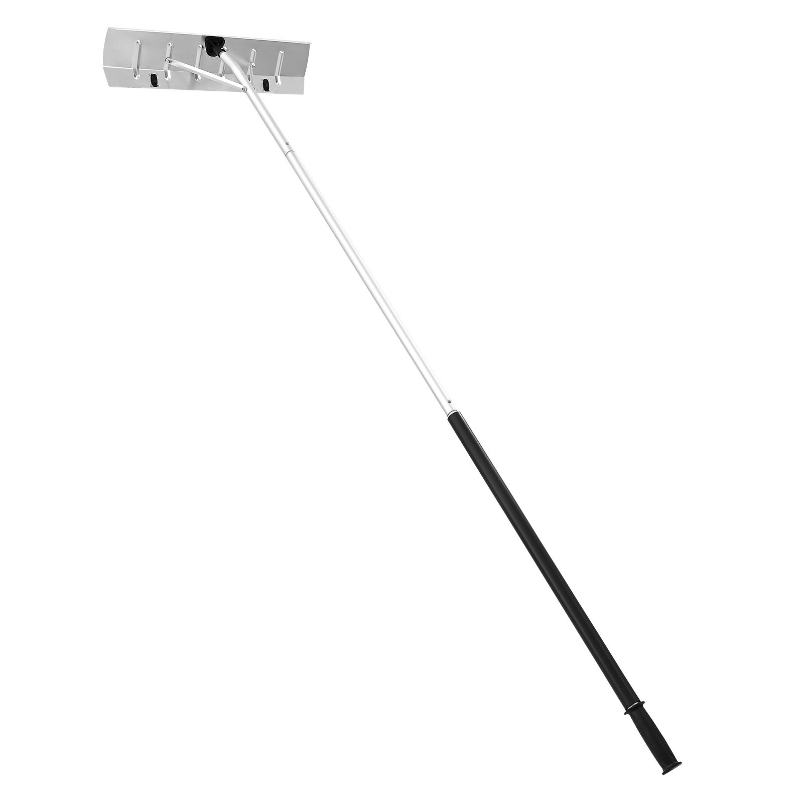 VEVOR Snow Roof Rake, 66 cm Aluminum Blade, 2.3-6 m Adjustable Roof Snow Scraper with Wheels, Anti-Slip Handle Snows Removal Tool, Lightweight House Rooftop Rake for Leaves Debris Removal