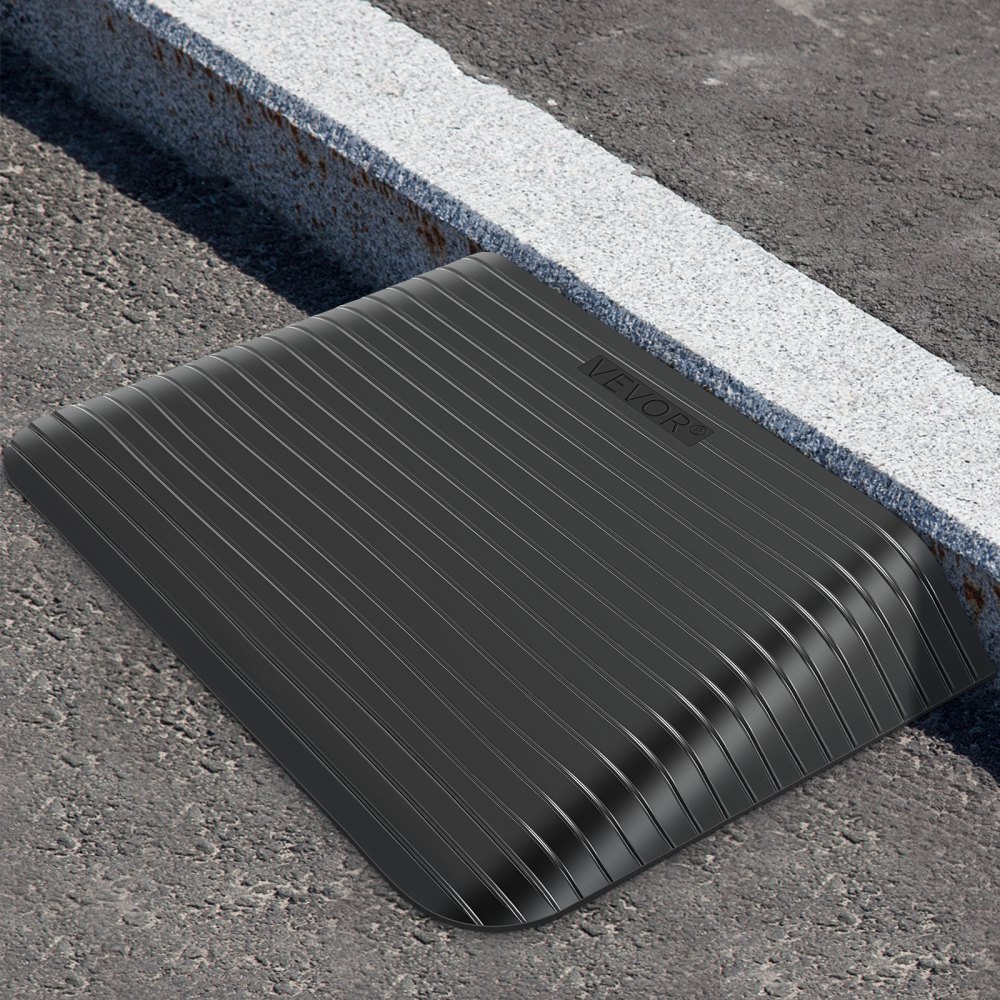 VEVOR rampa progowa rampa dla wózków inwalidzkich rampa gumowa krawężnikowa 90,2x61x10,2cm czarna