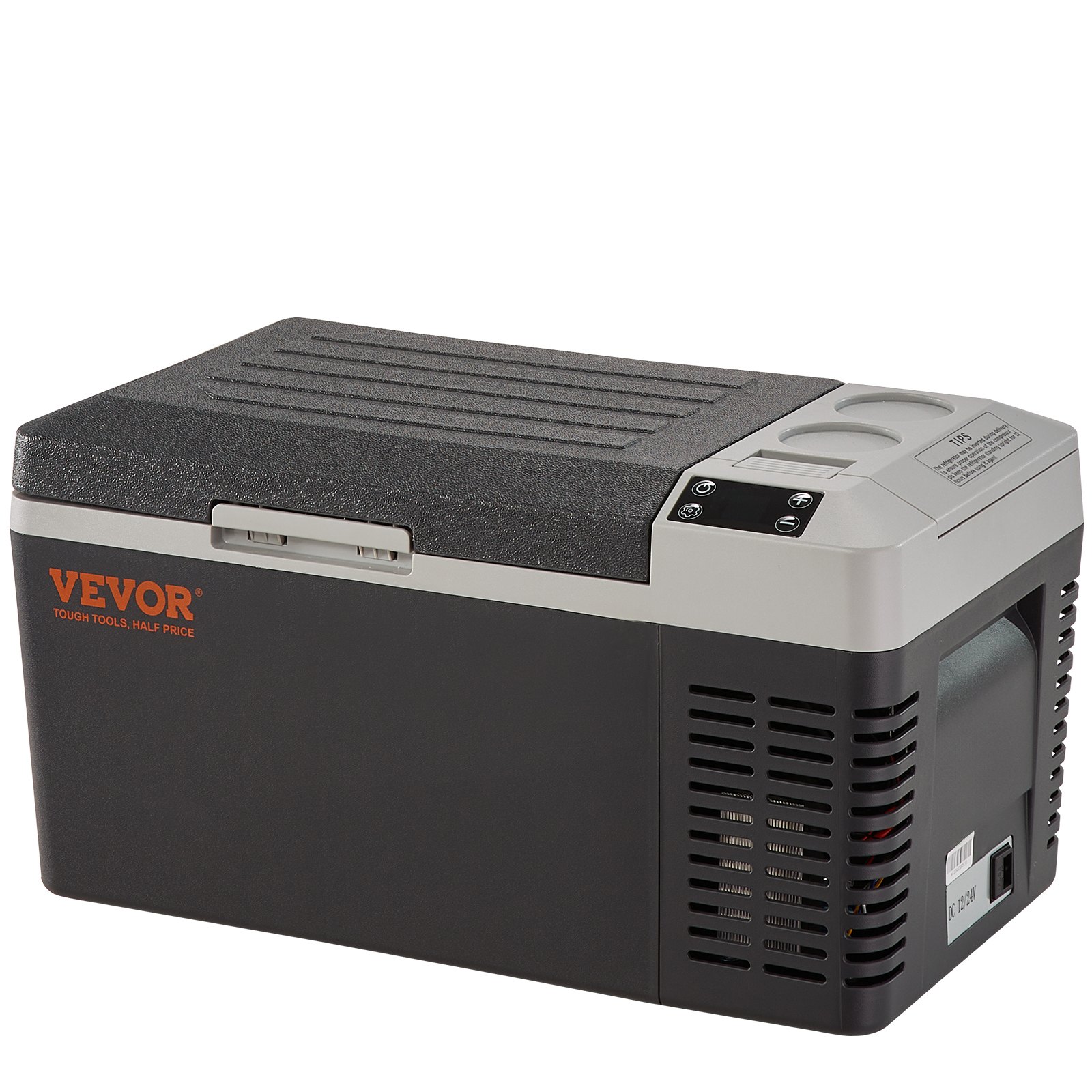 VEVOR 20L Lodówka Przenośna 12/24V, Elektryczna Zamrażarka Przenośna Mała Zamrażarka -20~10℃, Elektryczna Kompresorowa Lodówka Przenośna 580 x 330 x 310mm Do Samochodu, Na Kemping, Ciężarówki, Łodzi itp.