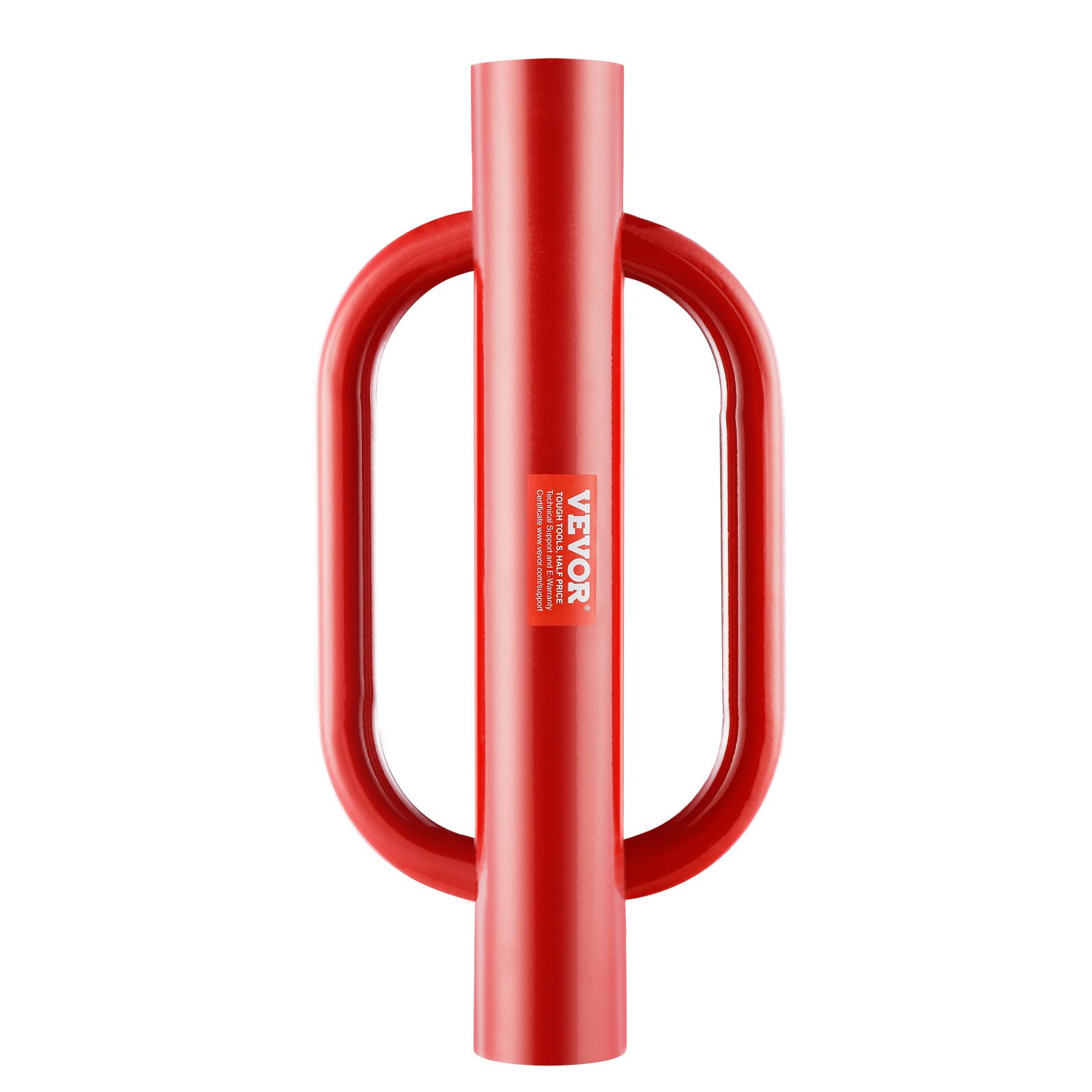 VEVOR Fence Post Driver with Handles, 10.4 cm Inner Diameter, T-Post Driver, 9.9 kg, Robust Carbon Steel Hand Post Driver, Hole Digger for Farm Fences for U-Channels, Signposts, Wooden Posts, Red
