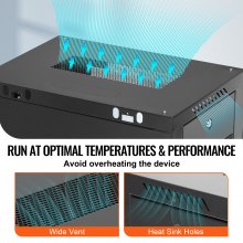 Szafa sieciowa VEVOR 15U Szafa serwerowa 457,2 mm obudowa ścienna szafa serwerowa czarna