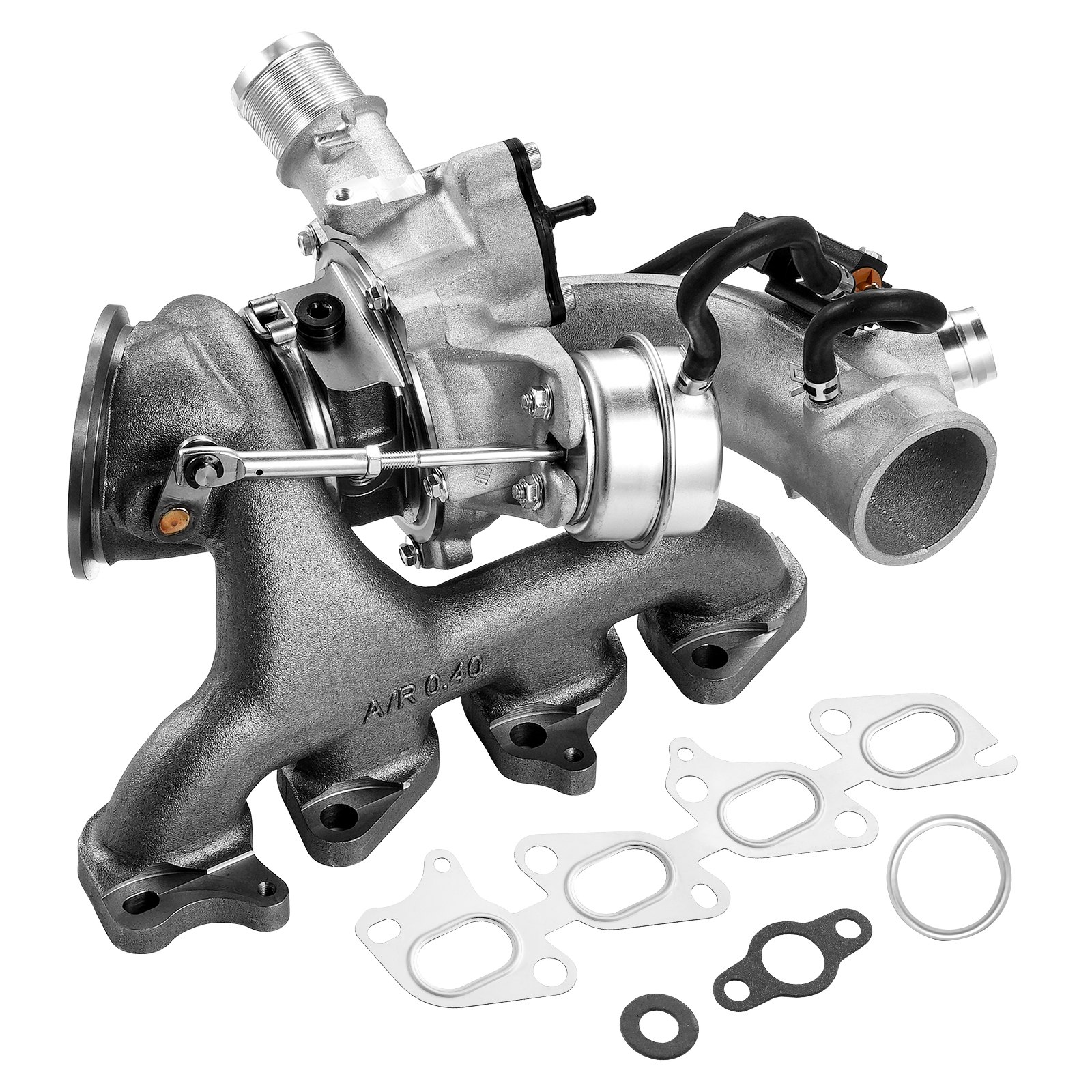 Kompletna turbosprężarka VEVOR z zestawem uszczelek i zaworem elektromagnetycznym, turbosprężarka kompatybilna z modelami GM (Chevy) Cruze 2011-2015 / Sonic 2012-2020 / Trax 2013-2020 / Buick Encore 2013-2021