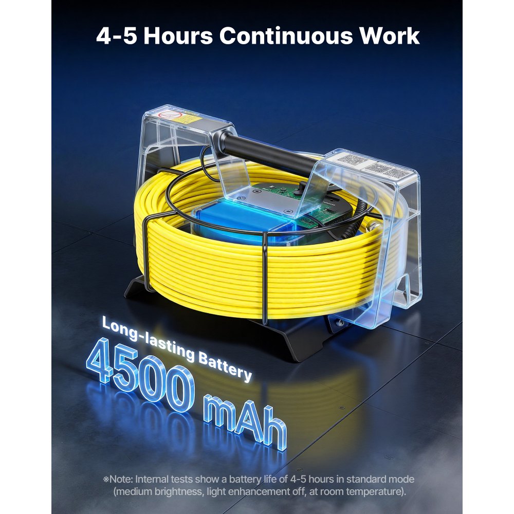 VEVOR 2026 Upgraded Sewer Camera with WiFi, 20m Drain Pipeline Camera, IP68 Snake Plumbing Cameras with Light- 12 LEDS, Wireless WiFi Connectivity to Phone/Tablet for Sewer Duct Pipe Inspection