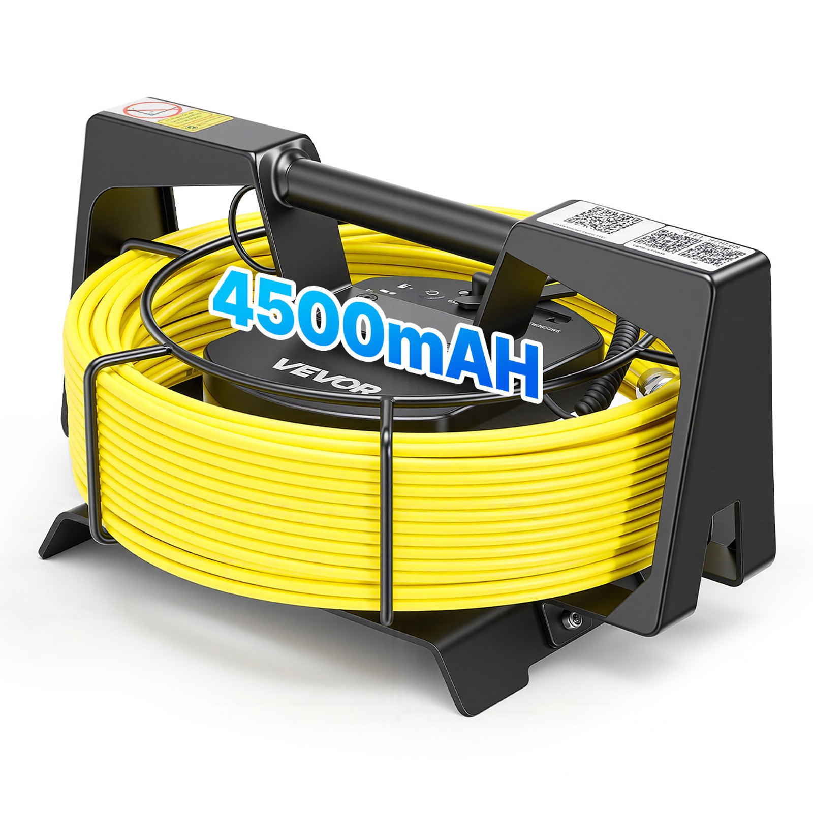 Kamera endoskopowa VEVOR z Wi-Fi, kamera inspekcyjna 20 m z 12 diodami LED, oświetlenie 3-stopniowe, kamera do rur IP68 z baterią 4500 mAh i oznaczeniem licznika, kamera kanalizacyjna HD 1080p z obiektywem 120° do inspekcji kanalizacji