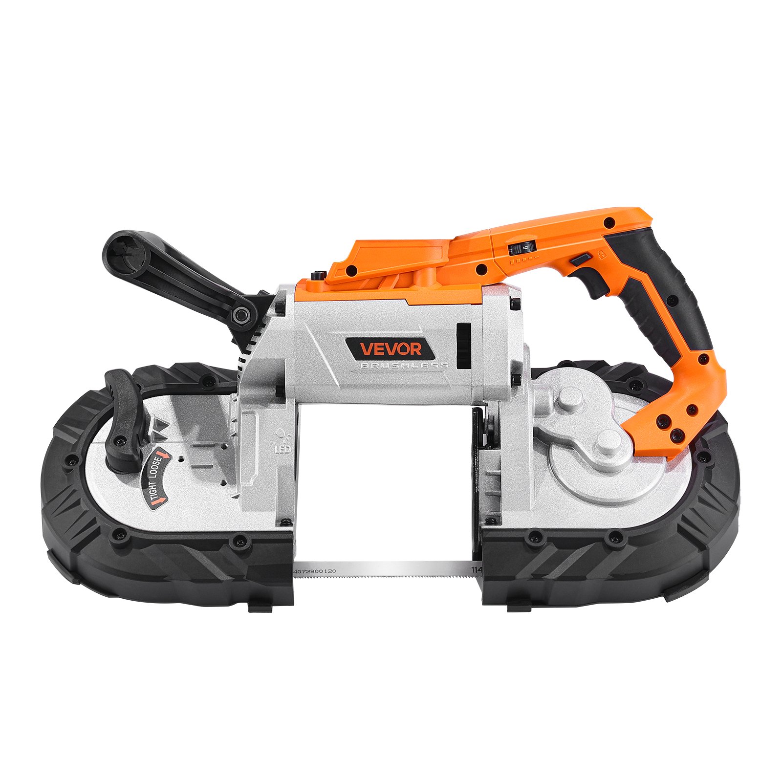 VEVOR Portable Band Saw, Deep Cut, 360W Bandsaw with Brushless Motor, Cordless and Compact Portaband, Hang Hooks, 0-192 m/min Variable Speed for Cutting Metal, Wood (Bare Tool Only)