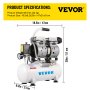 VEVOR Whisper Compressor Bezolejowa sprężarka powietrza 9L 550W Cichy kocioł na sprężone powietrze
