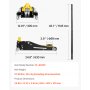 Podnośnik hydrauliczny VEVOR Low-Profile Trolley Jack i koła 360°, udźwig 2,5 t, dwutłokowa pompa szybkiego podnoszenia, wysokość podnoszenia 95–475 mm, podnośnik hydrauliczny do kompaktowych SUV-ów, żółty + czarny