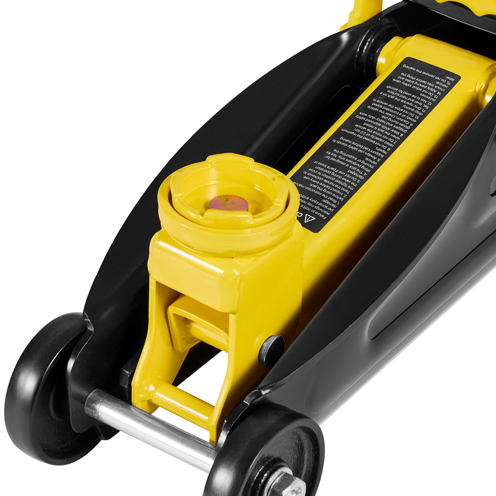 Podnośnik hydrauliczny VEVOR Low-Profile z podstawami, udźwig 2 tony, pompa jednotłokowa szybkiego podnoszenia, wysokość podnoszenia 13-31 cm, podnośnik hydrauliczny do kompaktowych SUV-ów, żółty + czarny