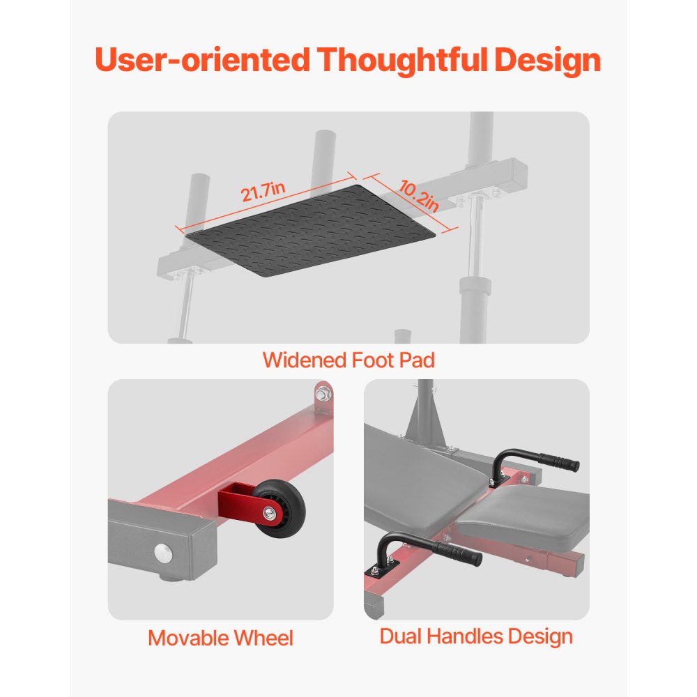 Prasa pionowa do nóg VEVOR, specjalistyczny sprzęt do ćwiczeń w domu, do ćwiczeń dolnych partii ciała, sprzęt treningowy ze stali węglowej, regulowany trening siły nóg do wyciskania o wysokiej intensywności, udźwig 249,48 kg