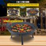 Kosz kominkowy VEVOR (85 cm palenisko ogrodowe BBQ ze stali węglowej)