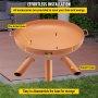 VEVOR miska ogniowa 77 cm kosz ogniowy palenisko ogrodowe BBQ stal węglowa brązowa