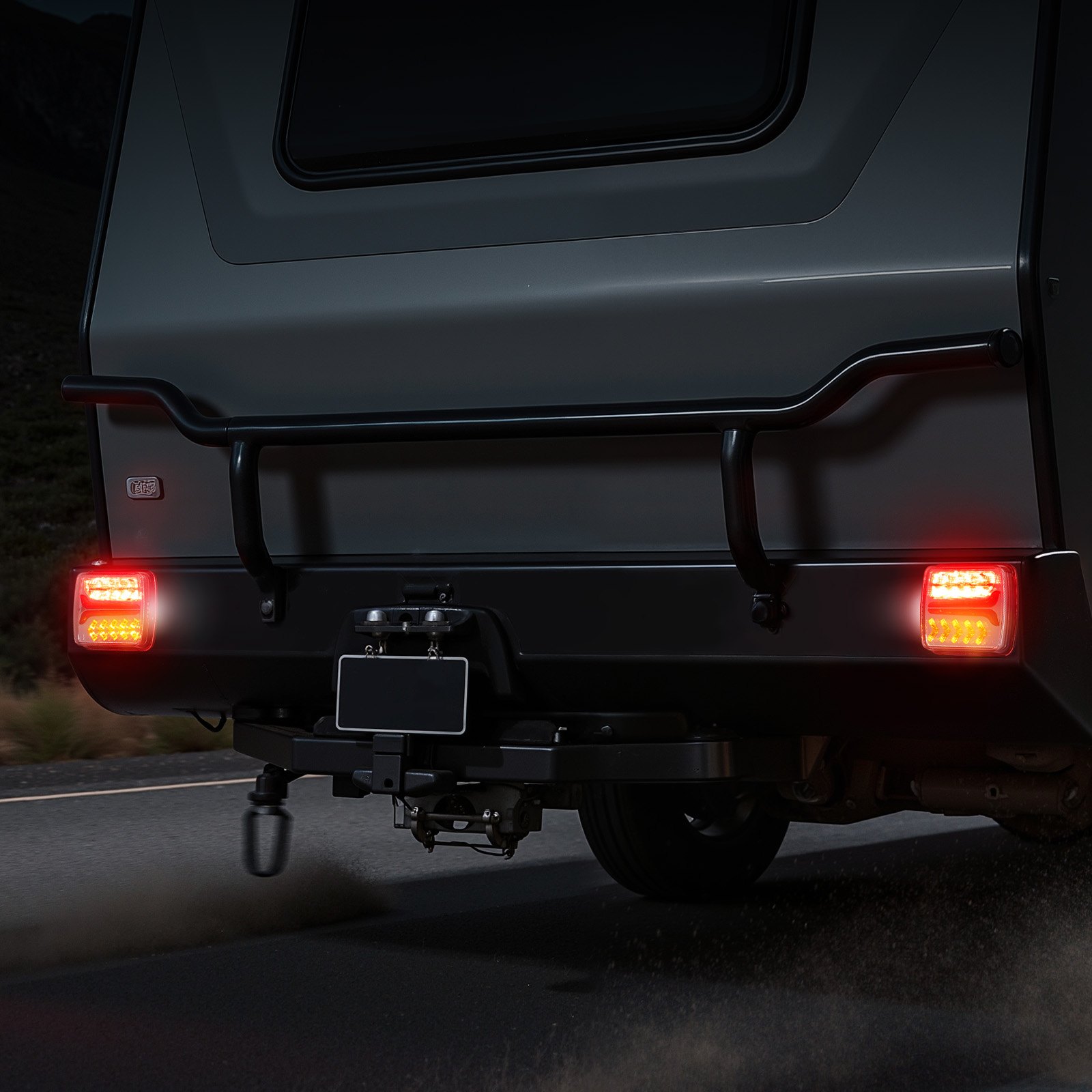 VEVOR Trailer Lights, 2PCS 12V Square LED Magnetic Wireless Trailer Tail Lights Kit with Stop Brake Turn Tail License Plate Reverse Lamp, Waterproof Tow Lighting Kit for Boat Truck Camper RV Tractor