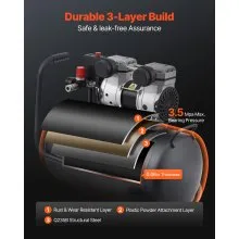 Sprężarka VEVOR 30L sprężarka powietrza 120PSI sprężonego powietrza 650W sprężarka szeptowa