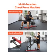 VEVOR Dip Machine Triceps i Biceps Press trening klatki piersiowej ze sztangą kablową