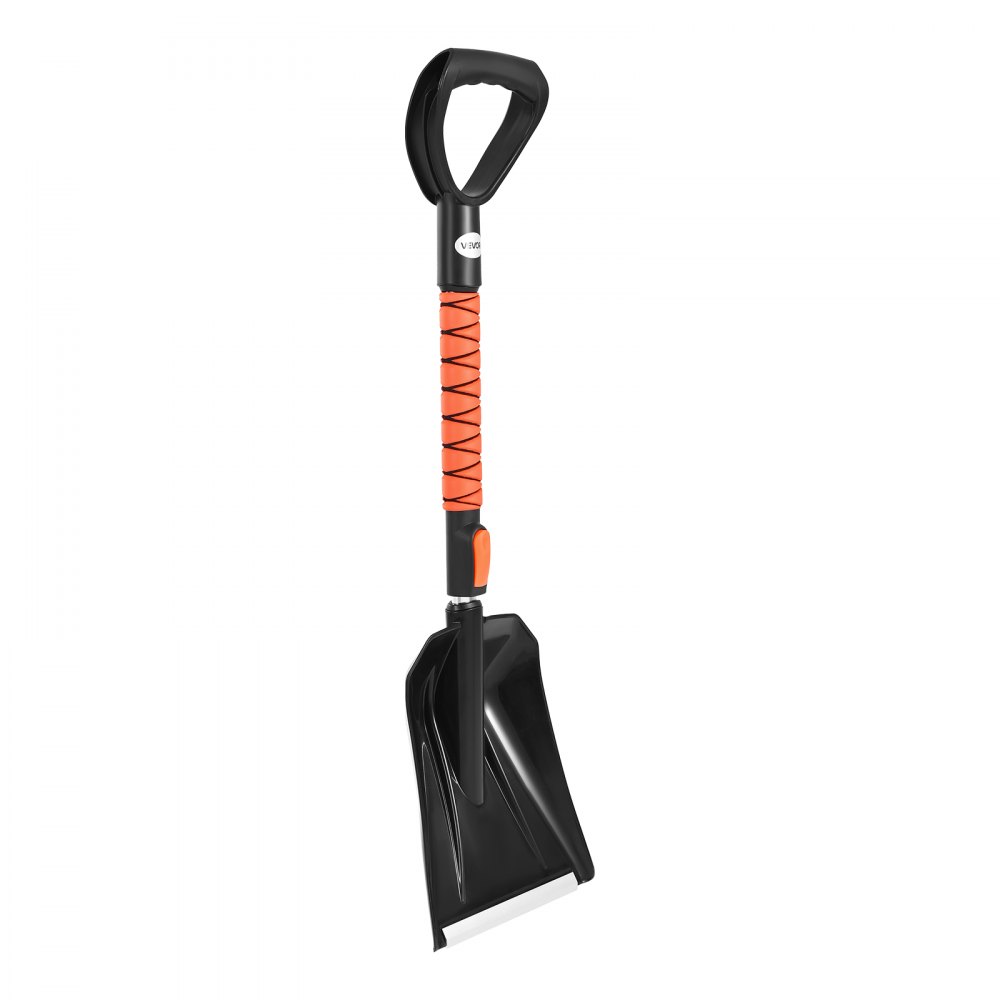 VEVOR Snow Shovel and Snow Brush, 107cm Extendable Snows Broom & Ice Scraper with 180° Pivoting Brush Head, Non-Slip Grip, Portable Winter Snows Removal Tools for Cars Trucks, SUVs Vehicle