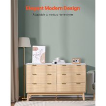 Komoda VEVOR z 6 żłobionymi szufladami Szafka szufladowa 399x1372x813mm