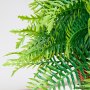 VEVOR Artificial Ferns, 2 Pcs Fake Hanging Boston Fern Bush Plant with 584 mm Hanging Length, Plastic Faux Greenery for Indoor and Outdoor Decor, For Wall, Wedding Party, Home, Porch Garden, Office