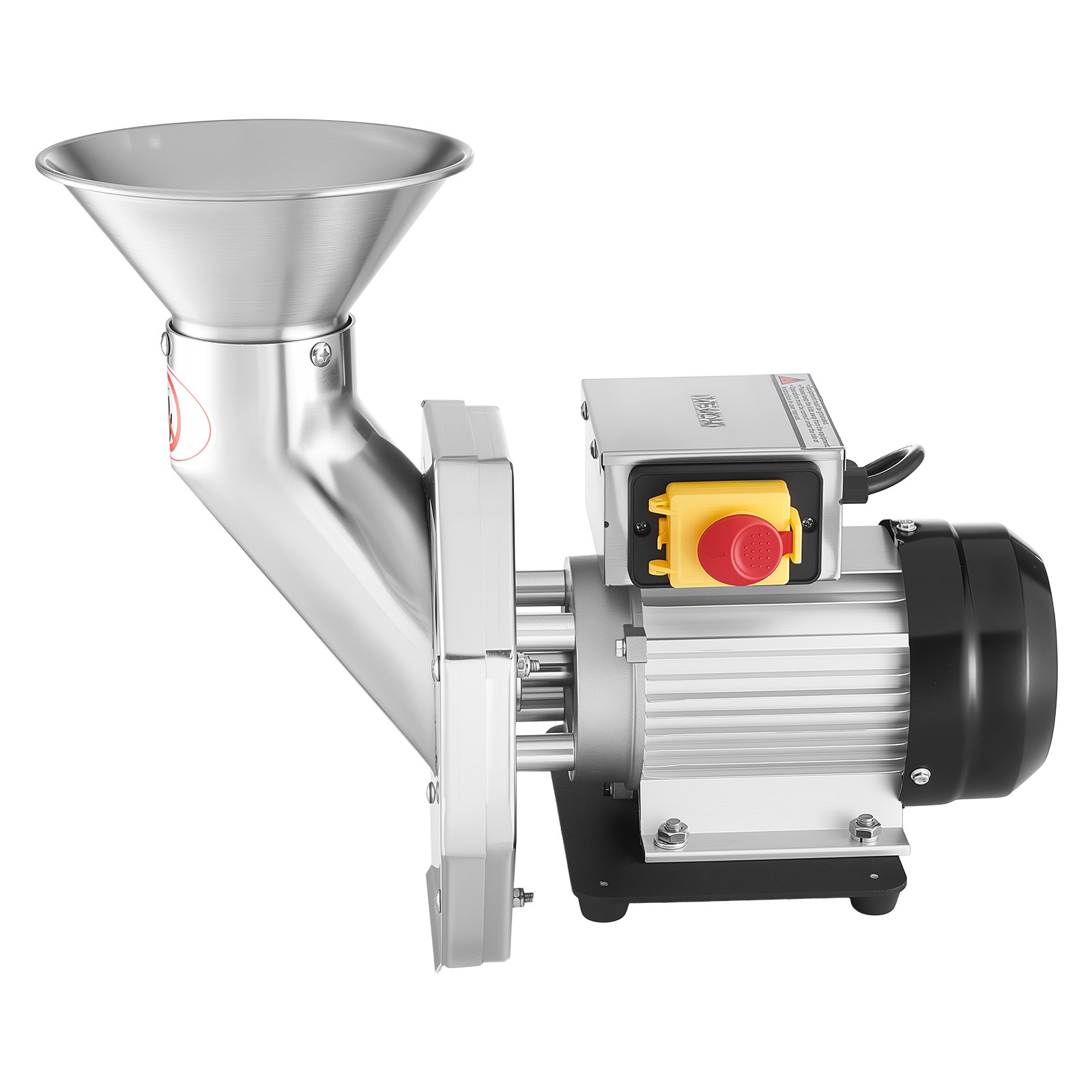 Elektryczny młynek do jabłek VEVOR, 550 W, stal nierdzewna SUS304, rozdrabnia całe jabłka o średnicy do 70 mm, 60 kg/h, rozdrabniacz do owoców: gruszek, ananasów, gujaw, marchwi, ziemniaków