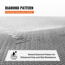 Rolka gumowa do podłóg VEVOR Diamond Plate, mata podłogowa do garażu 3 mm x 4 stopy x 10 stóp, rolka do podłóg gumowych SBR do garażu, mata gumowa Diamond Plate do pod samochody, garaż, przemysł, siłownia, czarna