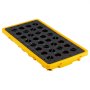 Paleta przeciwrozlewowa VEVOR 1316x680x150 mm, przemysłowa taca zabezpieczająca przed rozlaniem o nośności statycznej 4000 kg i pojemności 79,5 l, paleta beczkowa z odpływem na 2 beczki, platforma zabezpieczająca przed rozlaniem do przechowywania i transportu