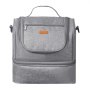 VEVOR Torba na laktator przenośny 285 x 190 x 270 mm, etui na laktator z wkładem chłodzącym, pasuje do modeli S1/S2, akcesoria do laktatora i przechowywanie mleka matki, do pracy, podróży i użytku rodzinnego, kolor szary