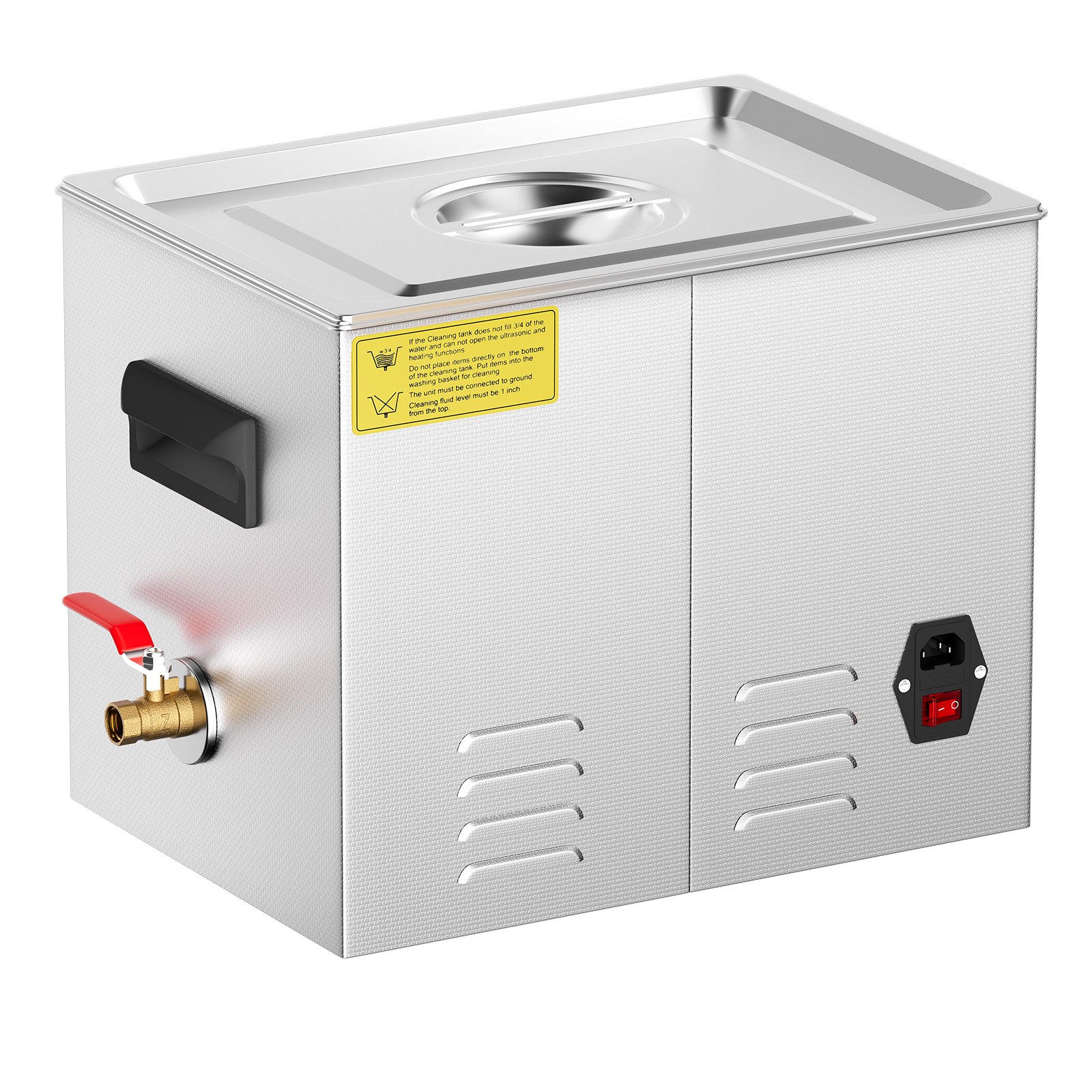 VEVOR 10 L Ultrasonic Cleaner with Heating Timer & Basket, Professional Digital Sonic Cavitation Machine, 240 W Cleaning Machine for Laboratory Tools, Metal Parts, Carburetors, Brass, Car Parts, Engine Parts