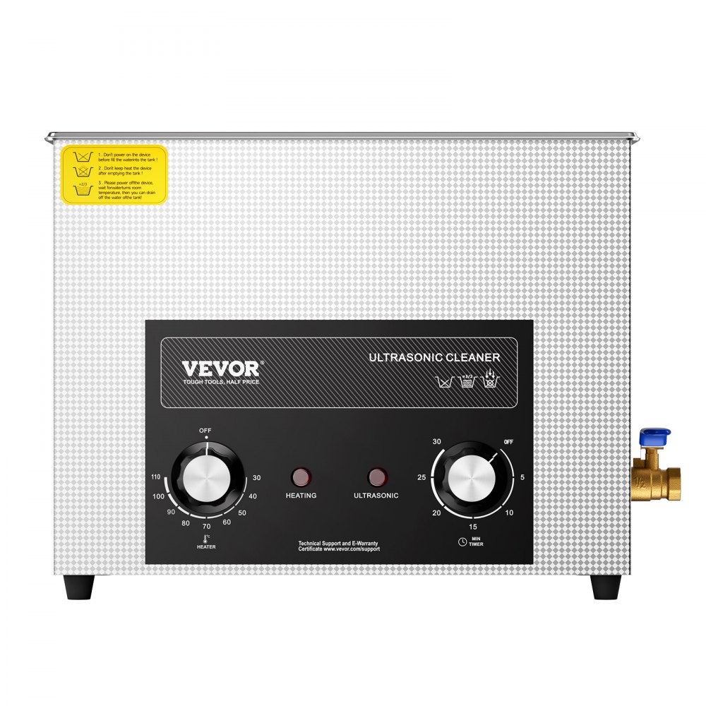 VEVOR 15 L Ultrasonic Cleaner with Heating Timer & Basket, Professional Digital Sonic Cavitation Machine, 360 W Cleaning Machine for Laboratory Tools, Metal Parts, Carburetors, Brass, Car Parts, Engine Parts