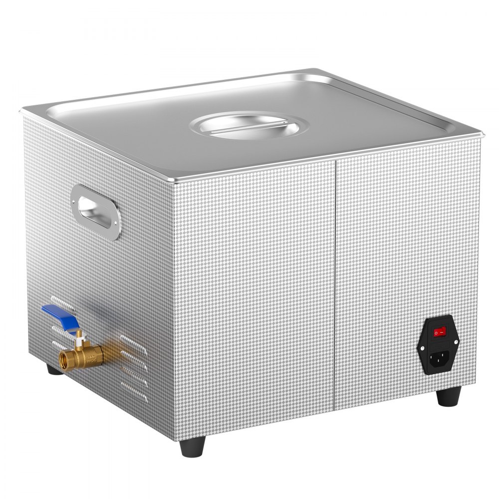 VEVOR 15 L Ultrasonic Cleaner with Heating Timer & Basket, Professional Digital Sonic Cavitation Machine, 360 W Cleaning Machine for Laboratory Tools, Metal Parts, Carburetors, Brass, Car Parts, Engine Parts