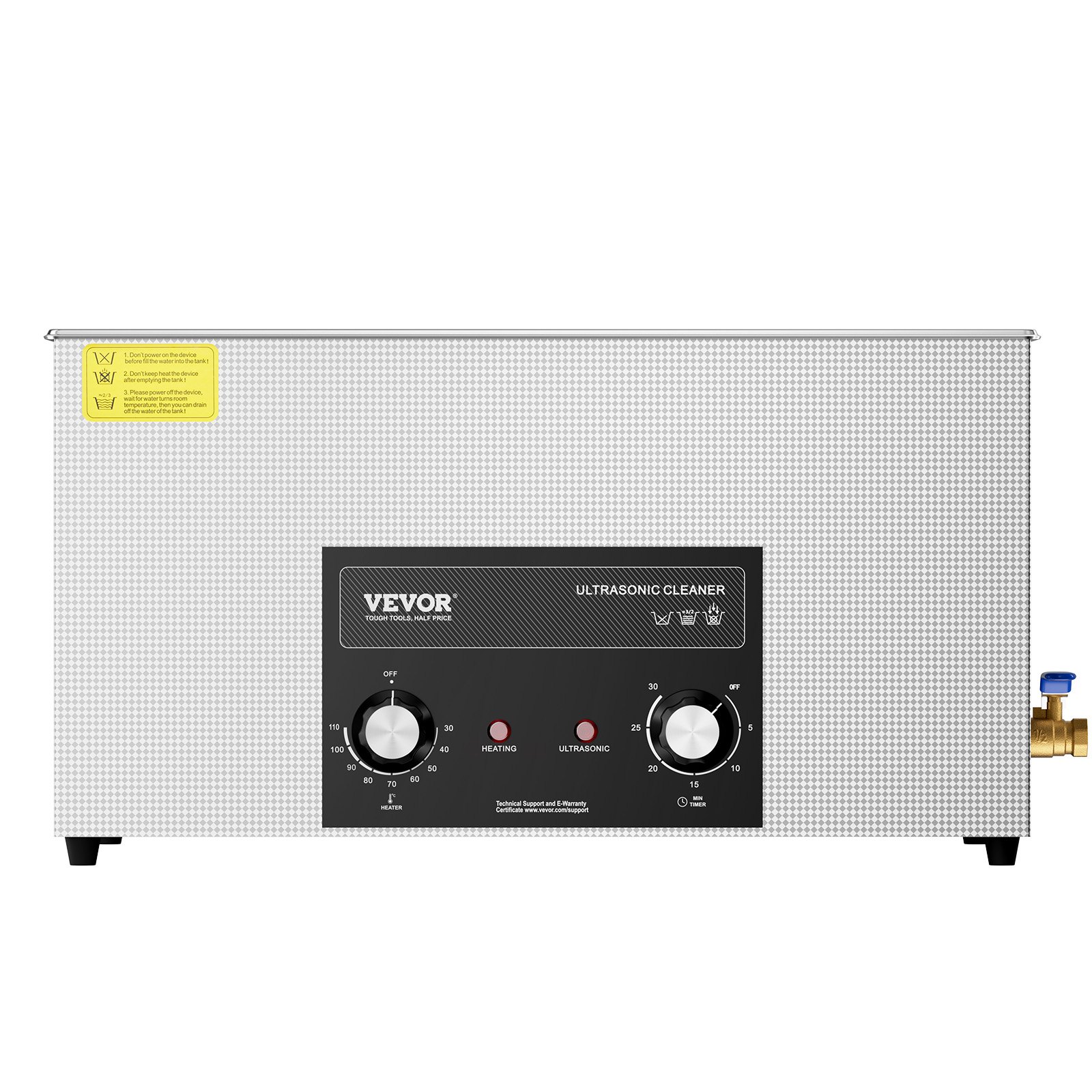 VEVOR 22L Myjka ultradźwiękowa z timerem nagrzewania i koszem Profesjonalna cyfrowa kawitacja soniczna, 480 W Urządzenie czyszczące do narzędzi laboratoryjnych Części metalowe Gaźnik Części samochodowe Części silnika