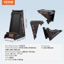 VEVOR Ladder Leveler, 380 lbs Load Capacity PP Ladder Leveling Tool, Incline Funnel, Stair Ladder Stabilizer with Storage, Easy-to-Use Stable Platform for All Surfaces, Extension Ladder Accessory for Uneven Ground