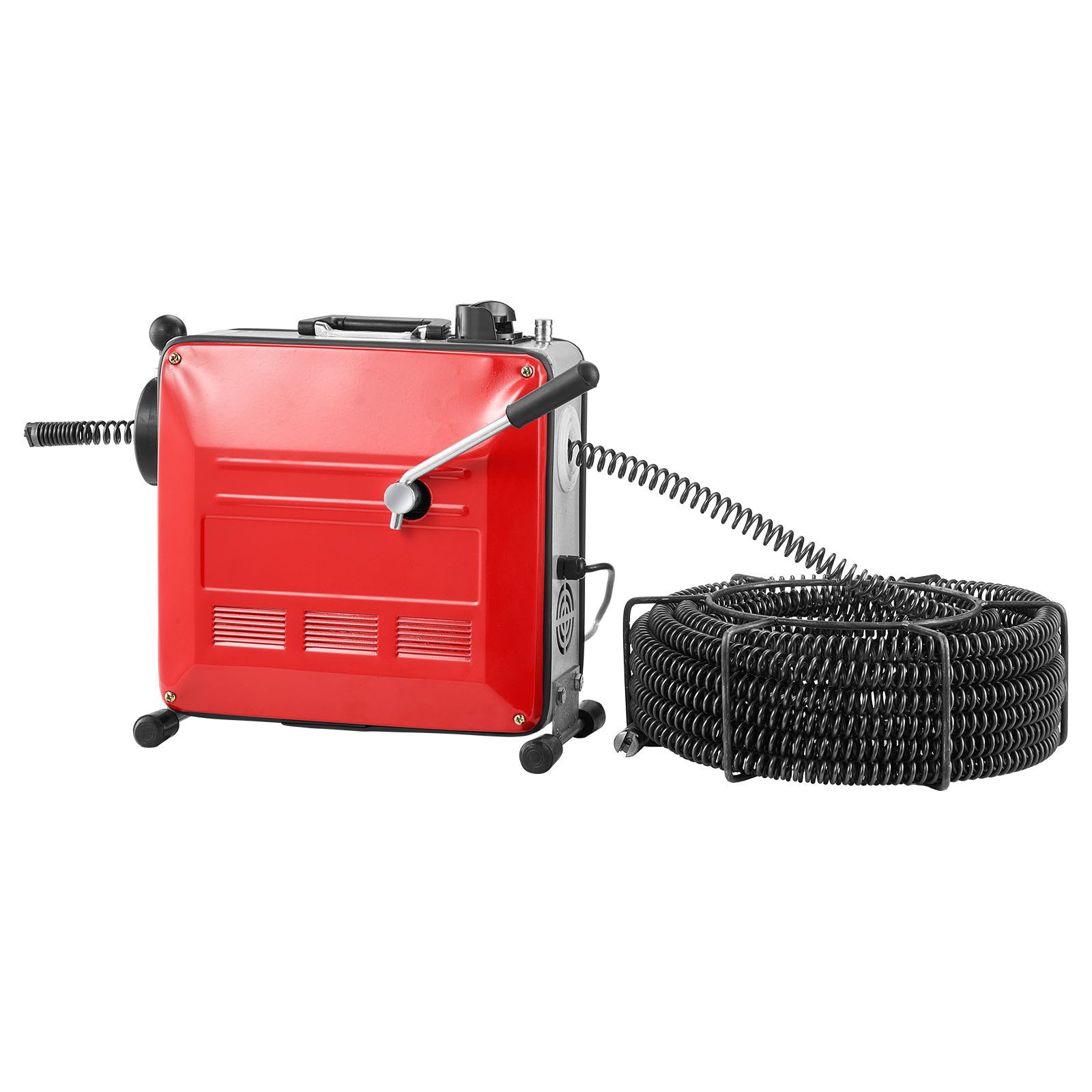VEVOR Elektryczna maszyna do czyszczenia odpływów, 850 W, 14,5 m x 16 mm, 14 m x 22 mm i 5 m x 9,5 mm kabel sprężynowy, 0,4 m x 12 mm elastyczna sprężyna i 11 nożyc, do rur o średnicy 50–200 mm