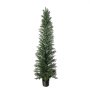 VEVOR Artificial Topiary Cedar Tree 2438mm Set of 2 with Pot Greenery Decor, Premium PE Fake Trees, Year-Round Indoor & Outdoor Faux Green Plant for Front Door, Entryway, Porch, Balcony, Patio, Garden