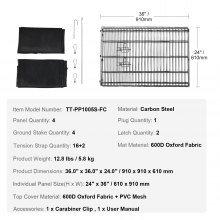 VEVOR wybieg dla szczeniąt kojec dla szczeniąt płot dla psów z matą podłogową 610x910mm