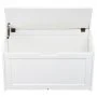Ławka dziecięca VEVOR, ławka z miejscem do przechowywania, skrzynia na zabawki dla dzieci, schowek na zabawki, skrzynia na zabawki z zawiasową pokrywą i oparciem, 830 x 455 x 609 mm, biała