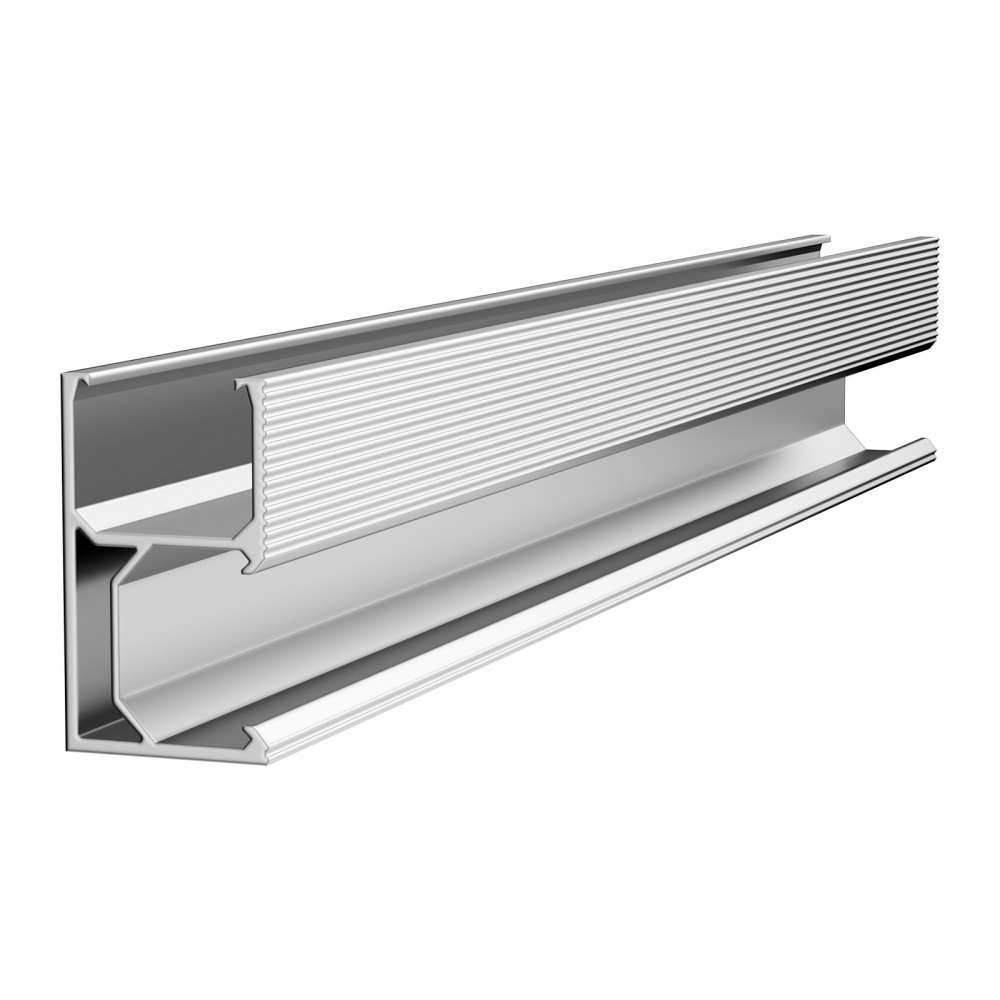 Zestaw montażowy do paneli słonecznych VEVOR, zestaw montażowy do paneli słonecznych z 10 szynami 100 mm, 4 zaciskami końcowymi i 6 zaciskami do lamp, uchwyty montażowe do paneli słonecznych na dachy metalowe, betonowe, drewniane i dachówki