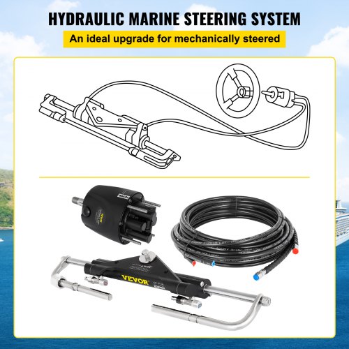 Układ sterowania hydraulicznego układu kierowniczego do silnika zaburtowego Hydrauliczny 150 KM 6,9 MPa