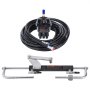 VEVOR Zestaw do hydraulicznego sterowania silnikiem zaburtowym o mocy 90 KM, hydrauliczny układ sterowania łodzią morską z pompą sterującą, dwukierunkowym cylindrem blokady i 24-stopowym hydraulicznym wężem sterującym, do łodzi jednosilnikowych jednostanowiskowych