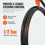 Linka sterowa łodzi VEVOR, obrotowy kabel sterowy do łodzi zaburtowej o długości 17 stóp, stalowy kabel kierownicy o wytrzymałości 1/2 tony o dużej wytrzymałości na rozciąganie, kompatybilny z większością jednostanowiskowych układów sterowych silników zaburtowych