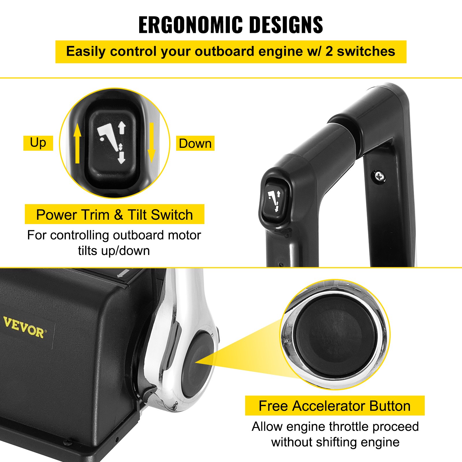 Silnik zaburtowy boczny pilot zdalnego sterowania Zaburtowy pilot zdalnego sterowania do sterowania Yamaha 704